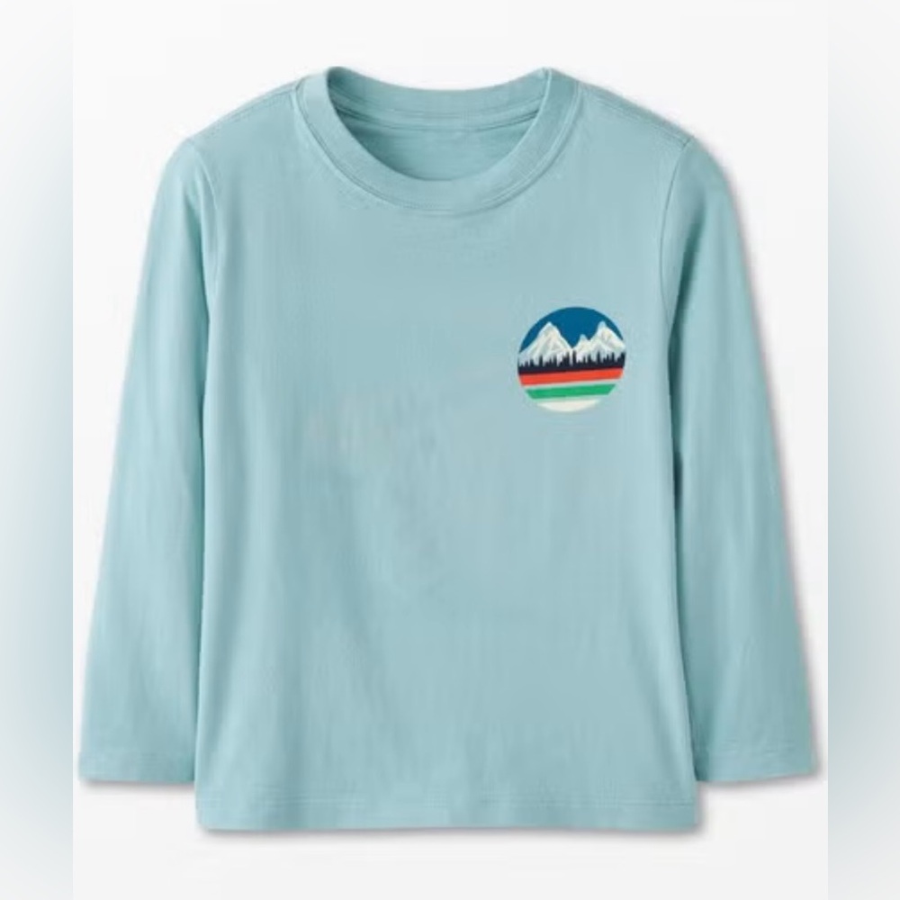 Hanna Andersson Long Sleeve Graphic Tee, Size: 12 / 150cm, Color: Speedy Skater